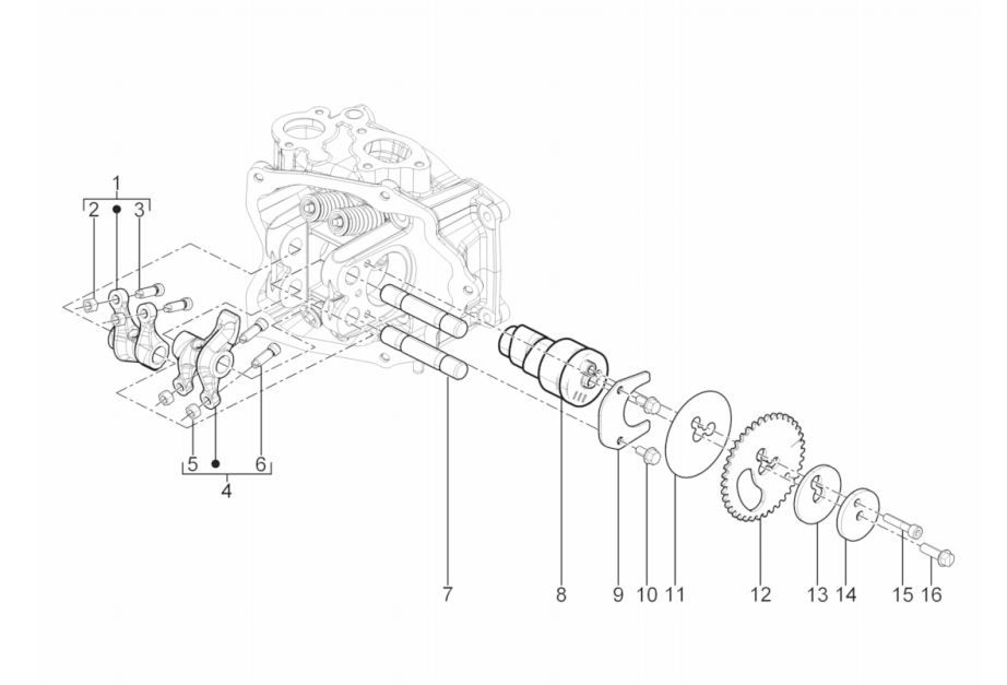 Nockenwelle - Zuhaltungsgehäuse GTS 125 IE