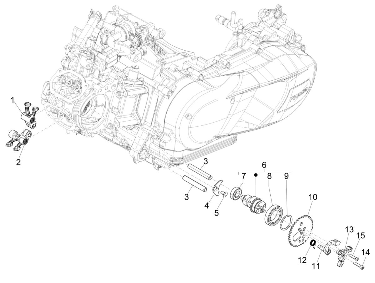 Nockenwelle Piaggio Medley 125 4T IE ABS E4 2016-2019 (EMEA)