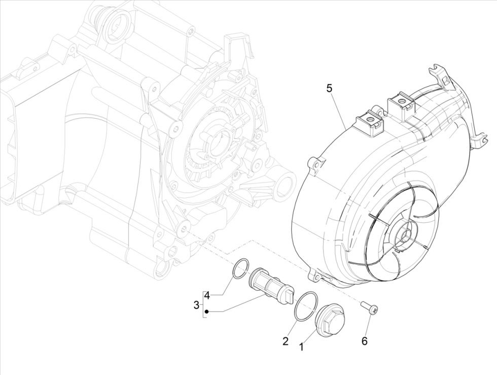 Kühldeckel - Vespa Primavera 4-Takt 3V Ölfilter (Euro5-Einspritzung IGET)