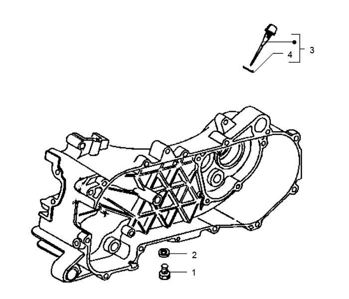 Öl Pfeil Stick Kurbelgehäuse Gilera Runner 98-2005 2-Takt
