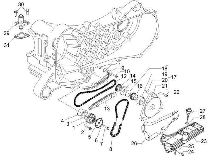Ölpumpe Piaggio Liberty 4-Takt