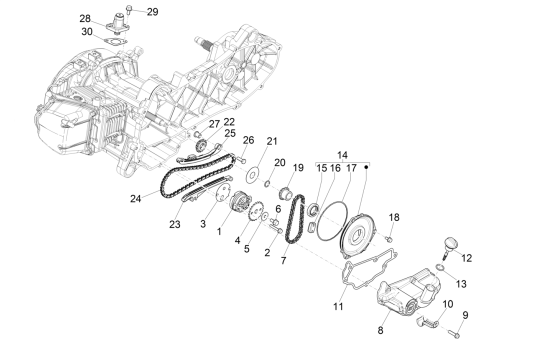 Ölpumpe Vespa Primavera 4-Takt 3-Ventil (Euro4-Einspritzung iget)