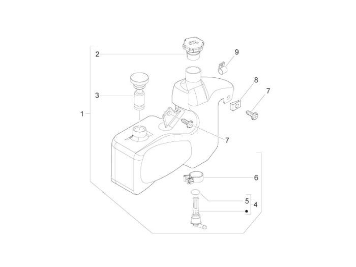 Öltank Piaggio Zip 2000 2-Takt AC