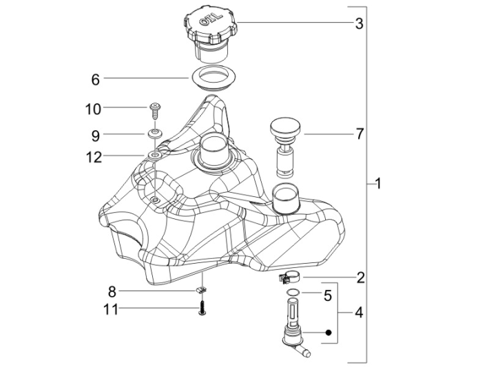 Gilera Runner 50 SP 2010-2017 Ölbehälter