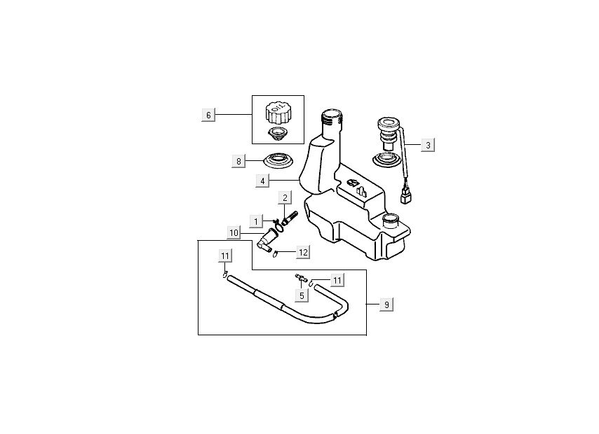 Öltank Kymco DJ 2-Takt Schwarz