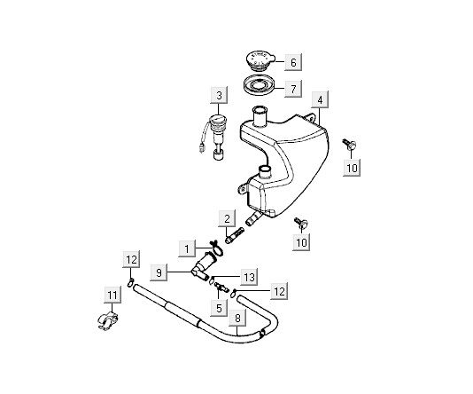 Öltank Kymco Super9 2t lc om mattschwarz-gelb