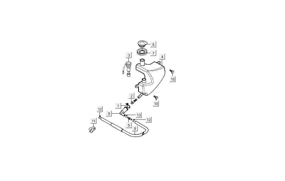 Öltank Kymco Super9 AC 2-Takt nm rot
