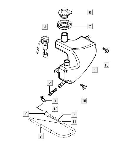 Öltank Kymco Yup 2t ac rot