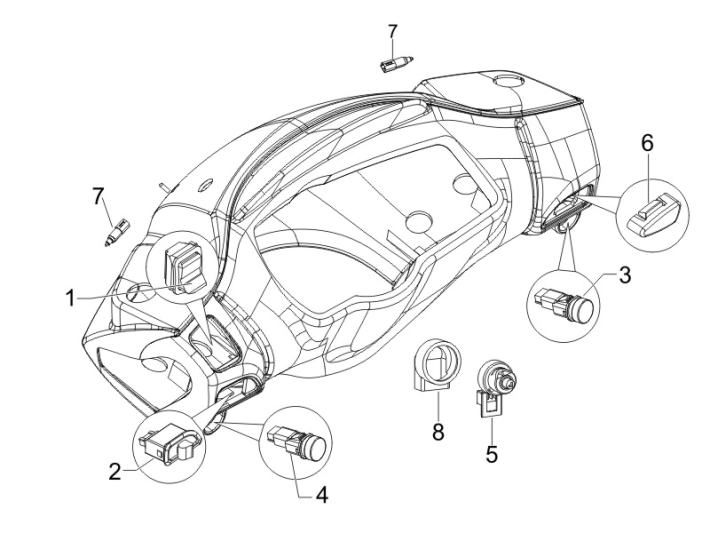 Umsteller - Wahlschalter - Taster - Gilera Runner 50 SP 2010-2017 Switches