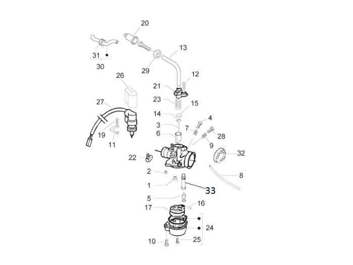 Vergaser Piaggio Zip 2000 2-Takt AC