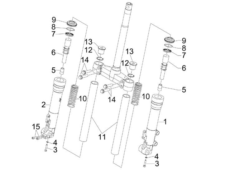 Gabelteile (Kayaba) Gilera Runner 200cc VXR 4-Takt 2006
