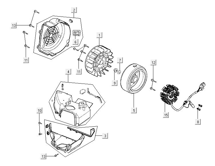 Zündkühlung Kymco Agility 12 4-Takt 125 blau