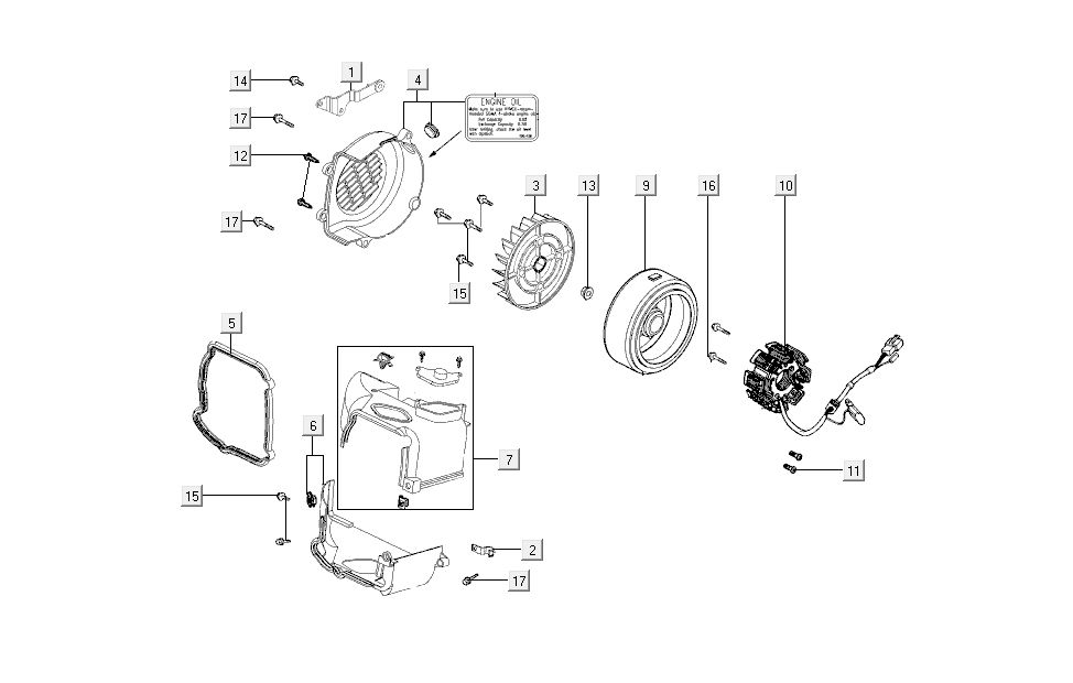 Zündkühlung Kymco Super 8 4-Takt (2007-2009) Blau gelb