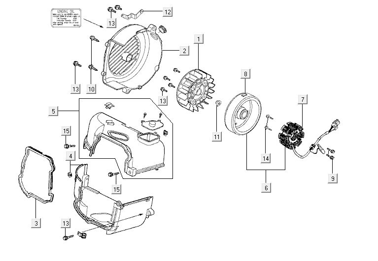 Zündkühlhaube Kymco Agility 10' 4-Takt sportliches Blau
