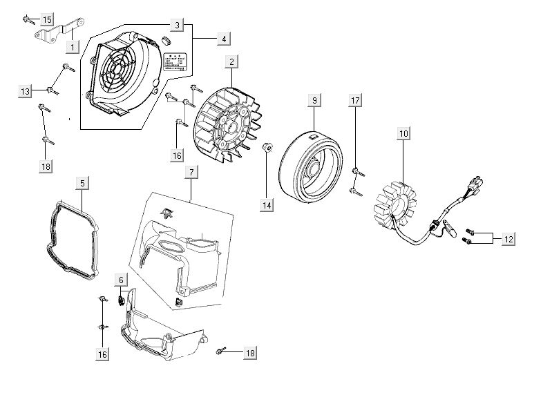 Zündkühlhaube Kymco City 16' 4-Takt weiß