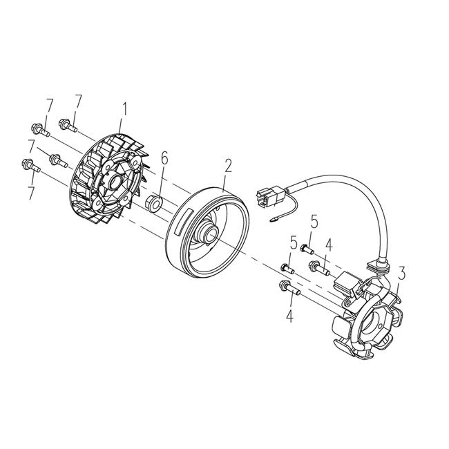Kühlrippe Zündung 3B3 50cc (Euro 4; nach 2018)