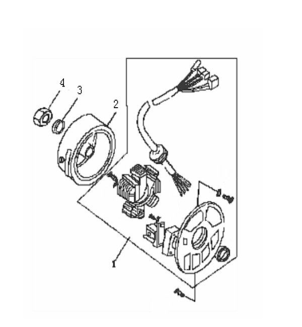 Zündung - Stator - Polrad Generic Xor 50 2T AC 2006 Silber