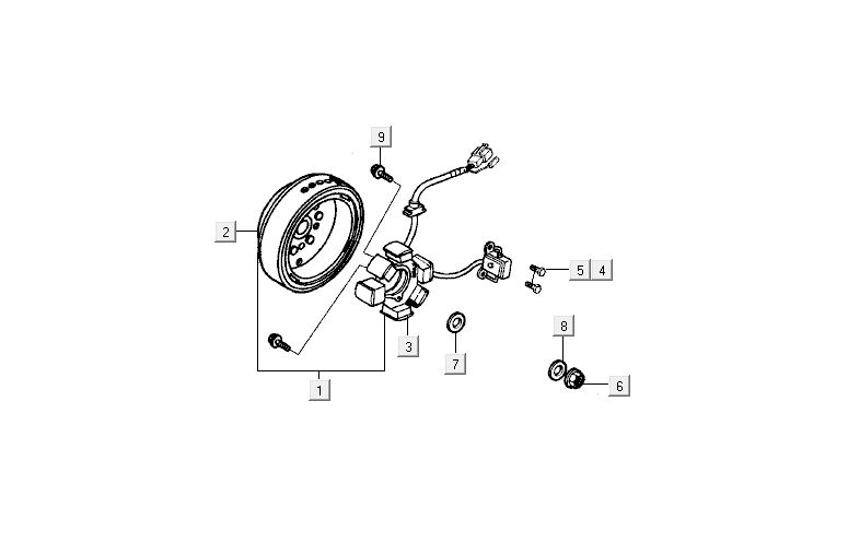 Zündung Kymco Activ 4-Takt blau-schwarz