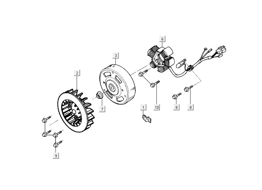 Zündung Kymco People 2-Takt blau