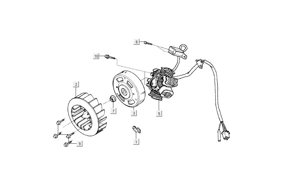 Zündung Kymco Super9 AC 2-Takt nm rot