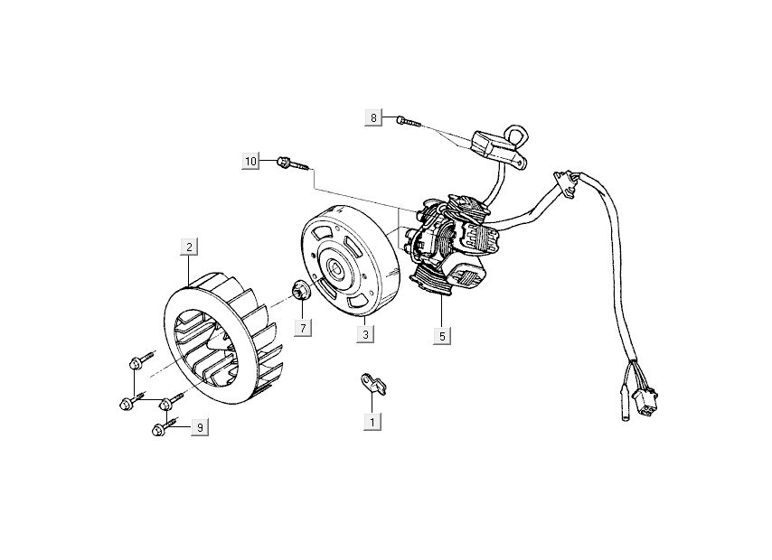 Zündung Kymco Super9 Wechselstrom O.M Rennen Schwarz Gelb