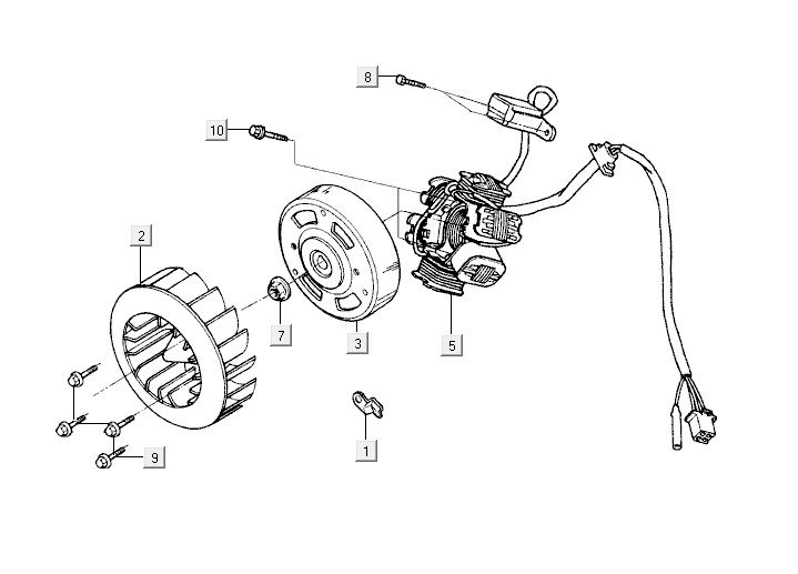 Zündung Kymco Yup 2t Wechselstrom klassisch grün