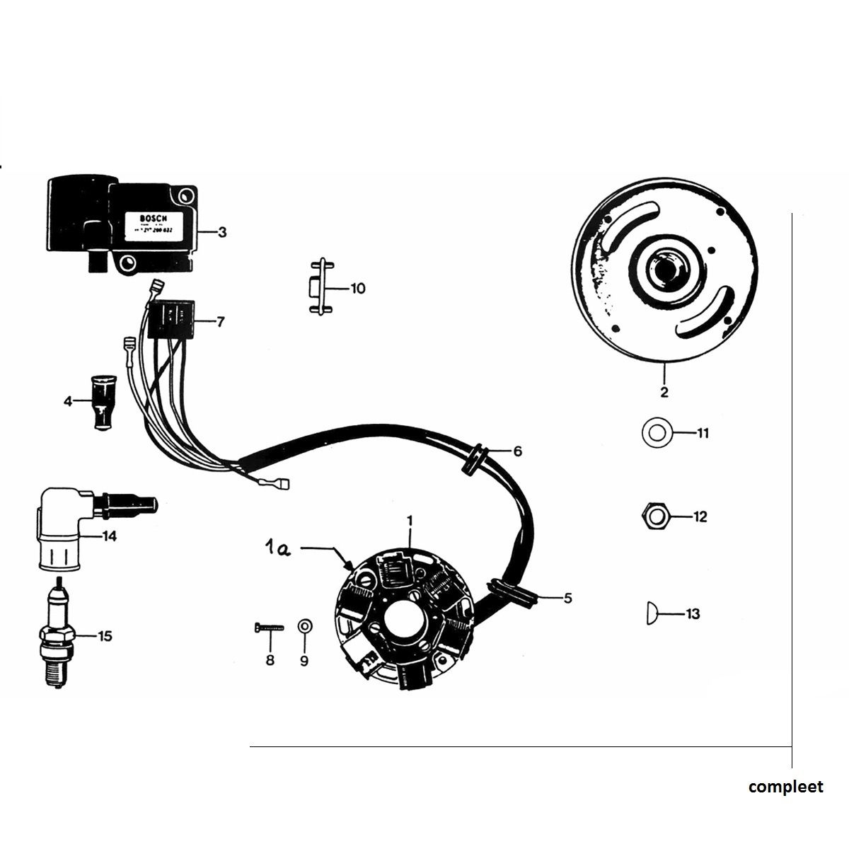 Zündung - Stator - Schwungscheibe Zundapp KS 50 530-010, 011, 012, 014 und 500