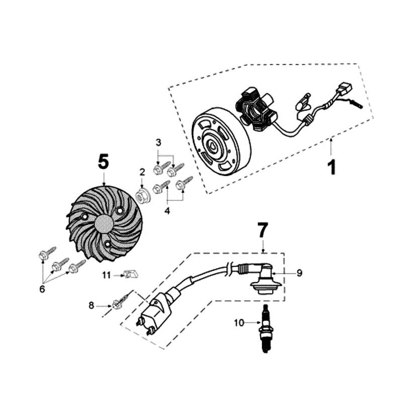 Zündungsteil Peugeot Ludix 12 schwarz