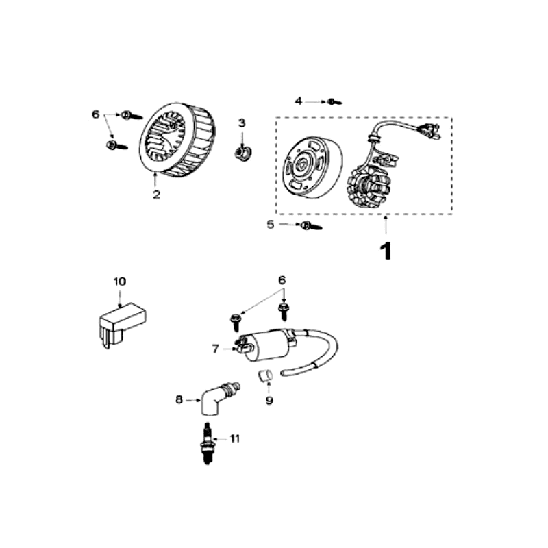 Zündbereich ohne Sensor Peugeot V-clic Weiß