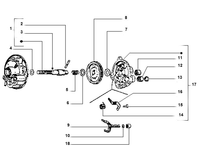 Gang 2 Vespa Ciao 2-Takt