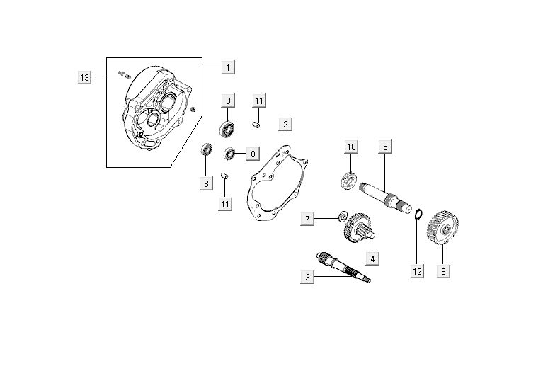 Getriebe Kymco Agility 10' 4-Takt weiß silber