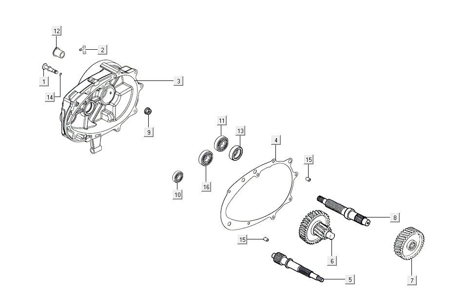 Getriebe Kymco Agility 16'+ 4-Takt-Einspritzung euro4 mattgrau