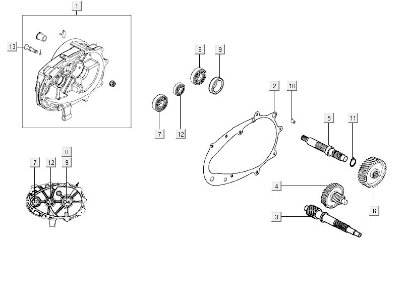 Kymco City 16' 4-Takt weiß-partsproduct-Overbrenging-Kymco-City-16'-4-takt-wit