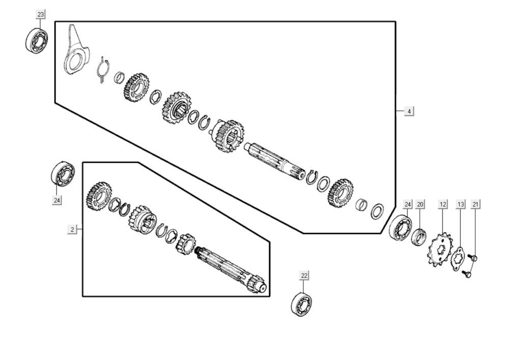Getriebe Kymco K-Pipe 125cc