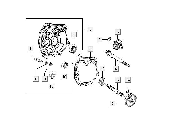 Getriebe Kymco Vitality 2t ac blau