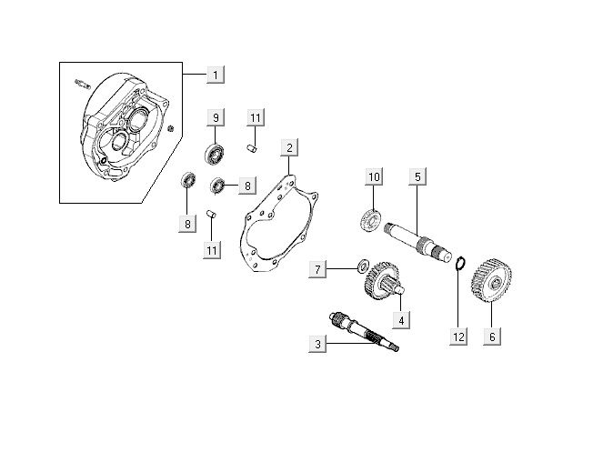 Getriebe Kymco Vitality 4t Wechselstrom anthrazit