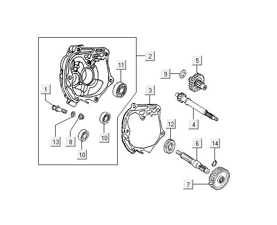 Getriebe Kymco Yup 2t Wechselstrom klassisch grün
