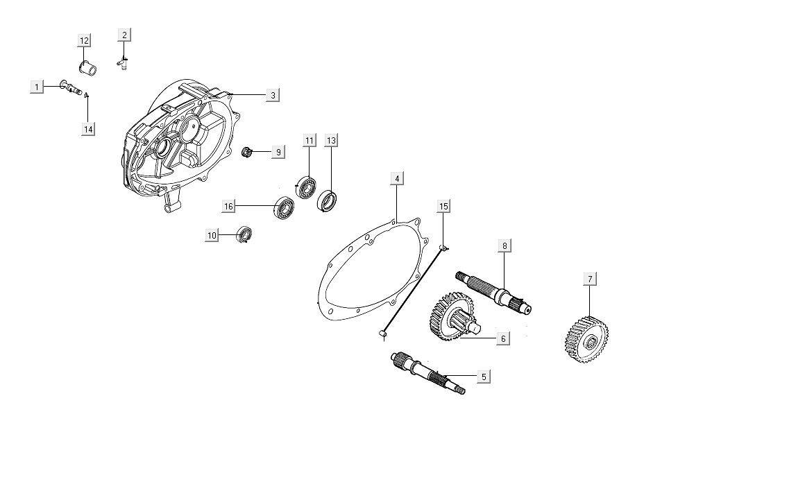 Getriebe - Kurbelwelle Kymco People S 50i E4 Blau
