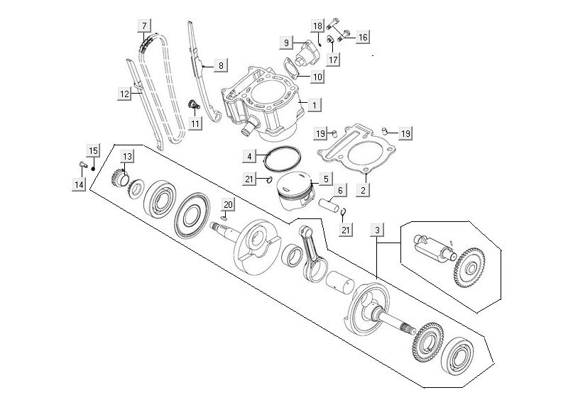 Kolben Kymco MXU 300R