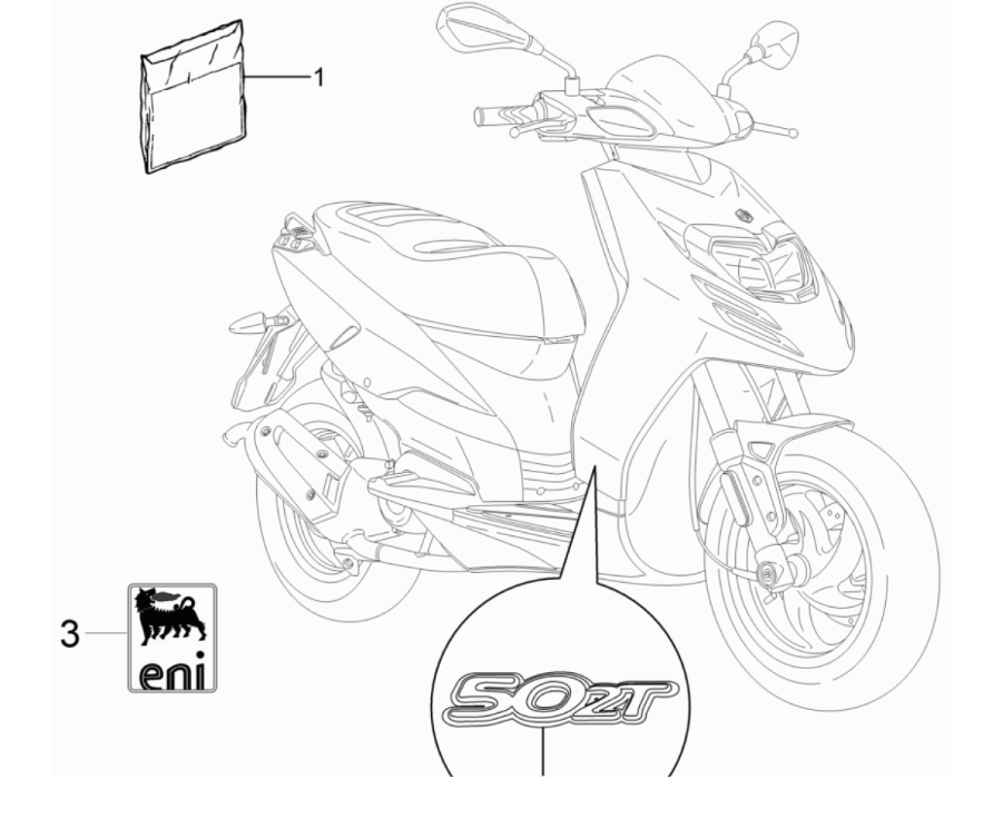 Embleme - Aufkleber - Logo Piaggio Typhoon 50 2-Takt Euro 3 2011