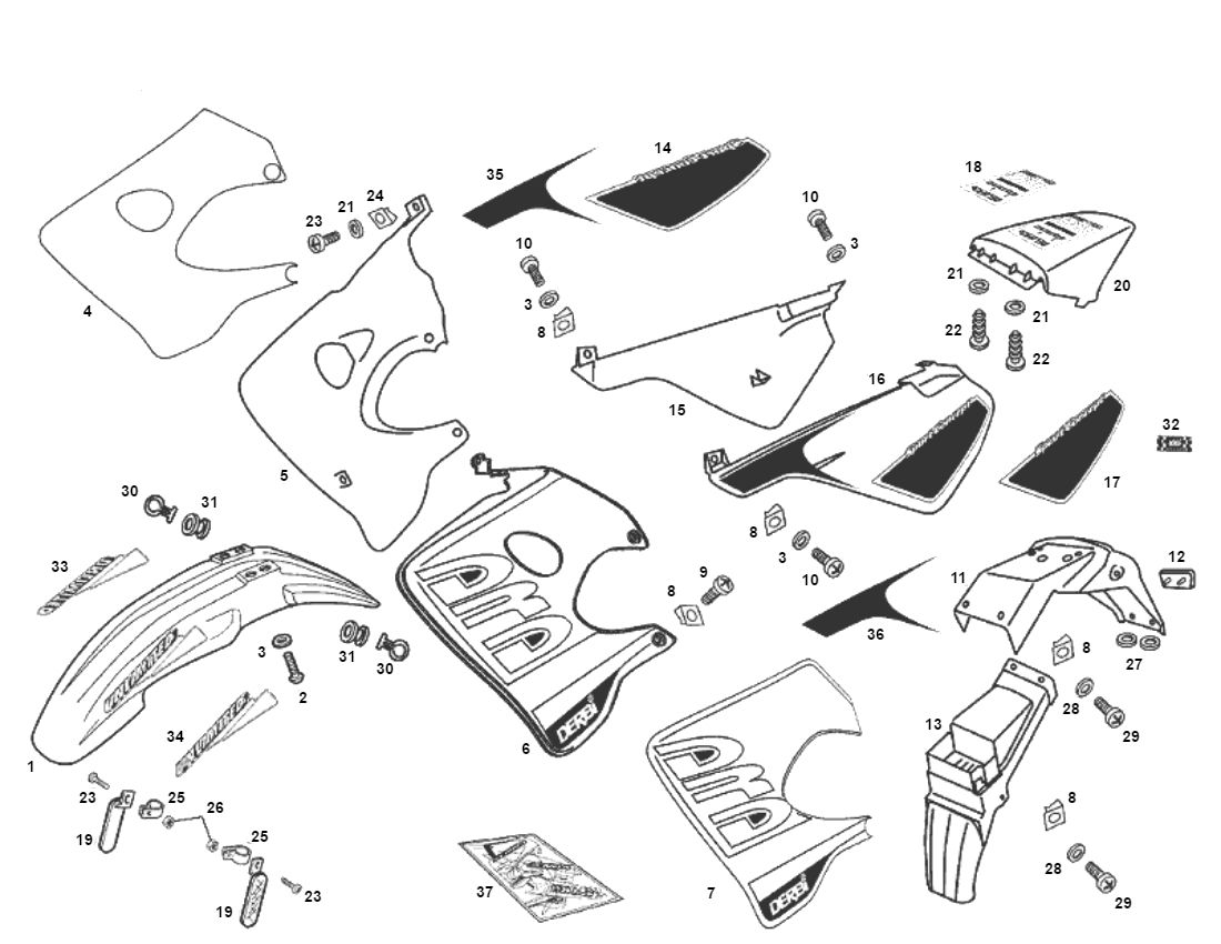 Blech Derbi Senda R altes Modell