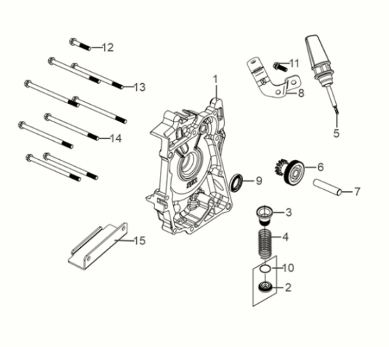 R. Kurbelgehäusedeckel Sym Symphony ST 50 E5