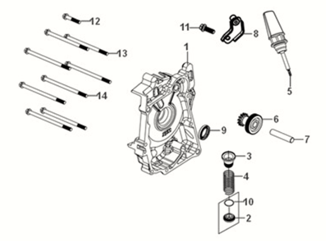 R. Kurbelgehäusedeckel Sym X-Pro 50 E5