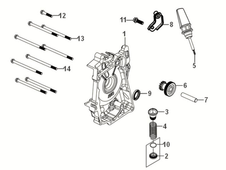 R Kurbelgehäusedeckel Sym Fiddle IV 50 E5