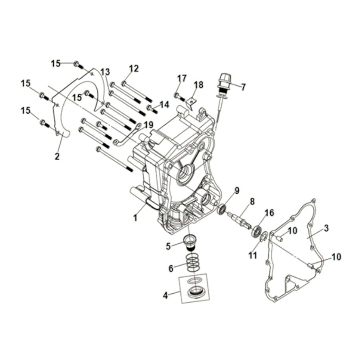 R crank case cover Sym Symphony ST 125i LC E5