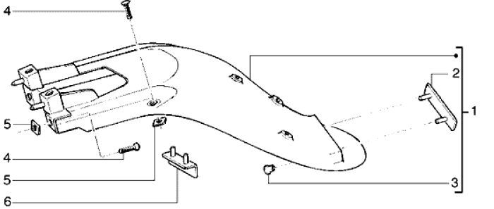Kotflügel hinten Piaggio Liberty 2-Takt bis 2005