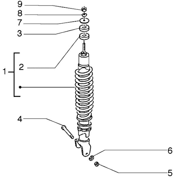 Stoßdämpfer Piaggio Liberty 4-Takt bis 2005