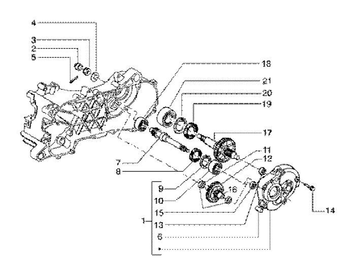 Gilera Runner 180cc FXR 2-Takt-Reduzierungsgruppe