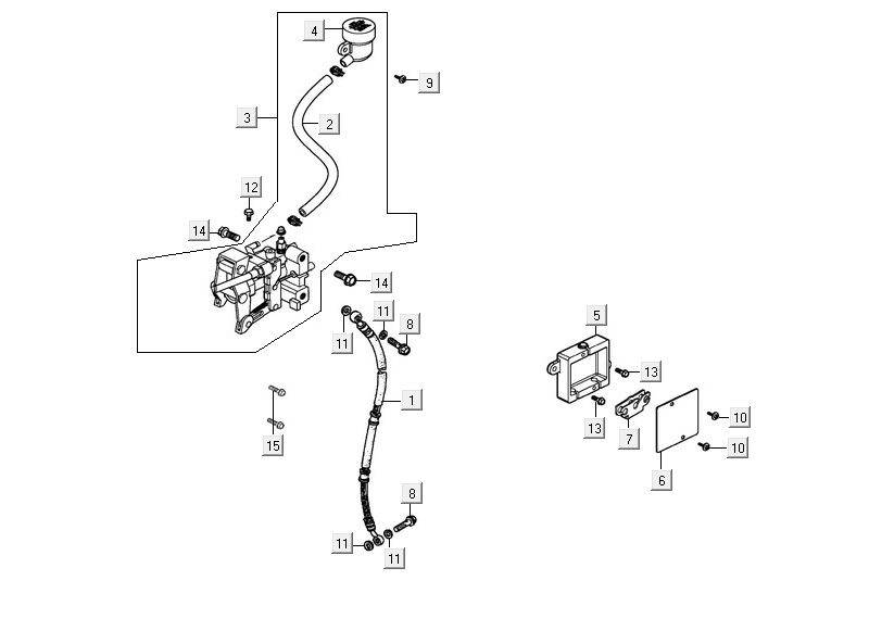 Bremszylinder Kymco Maxxer 90 Schwarz