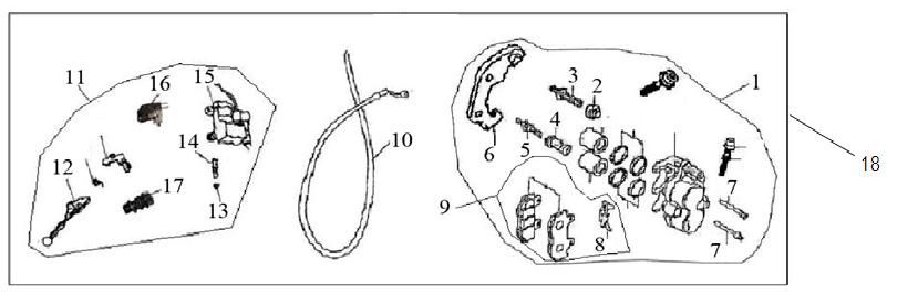 Hinterradbremse AGM LX weiß